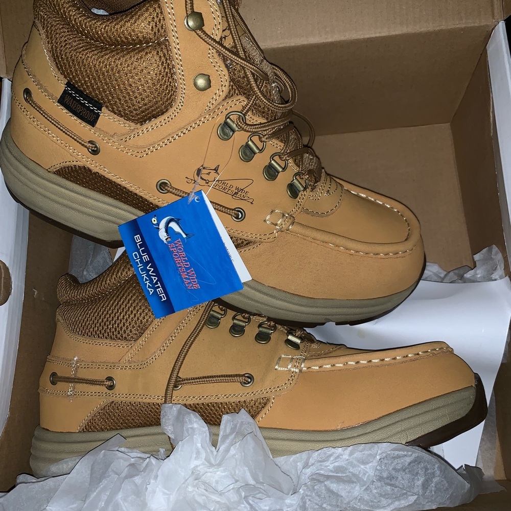 Blue water chukka boots